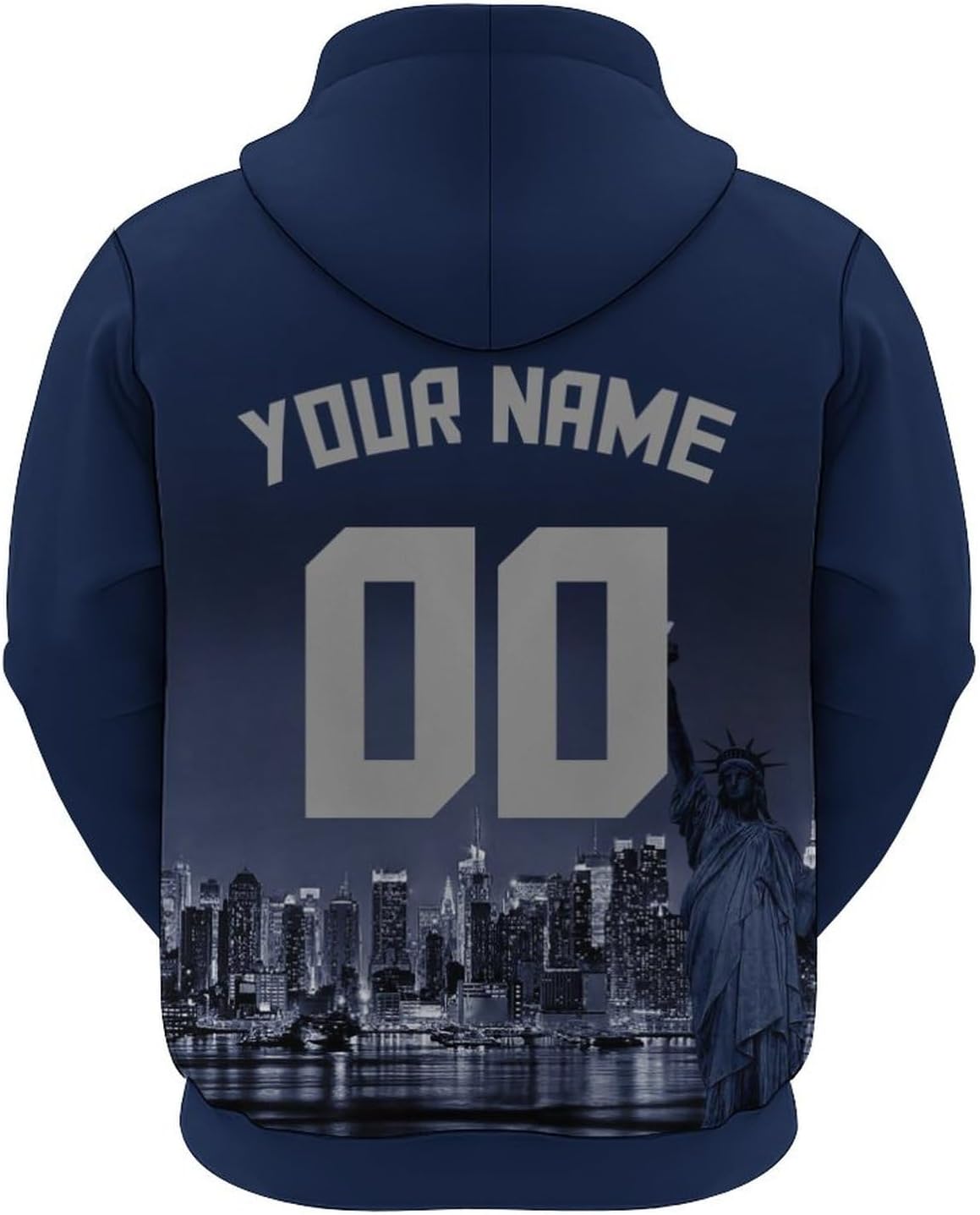 Custom Baseball Hoodies City Night Skyline Sweatshirts Pullover Shirt for Men Women Youth Fans Gifts Personalized Name Number