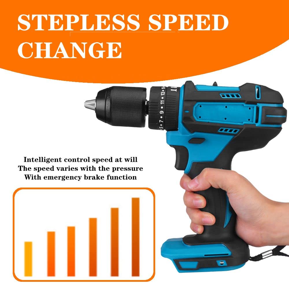 3In 1 Brushless Trapano Elettrico Martello Cacciavite Elettrico 13Mm 20+3 Torque Trapano Impatto Cordless