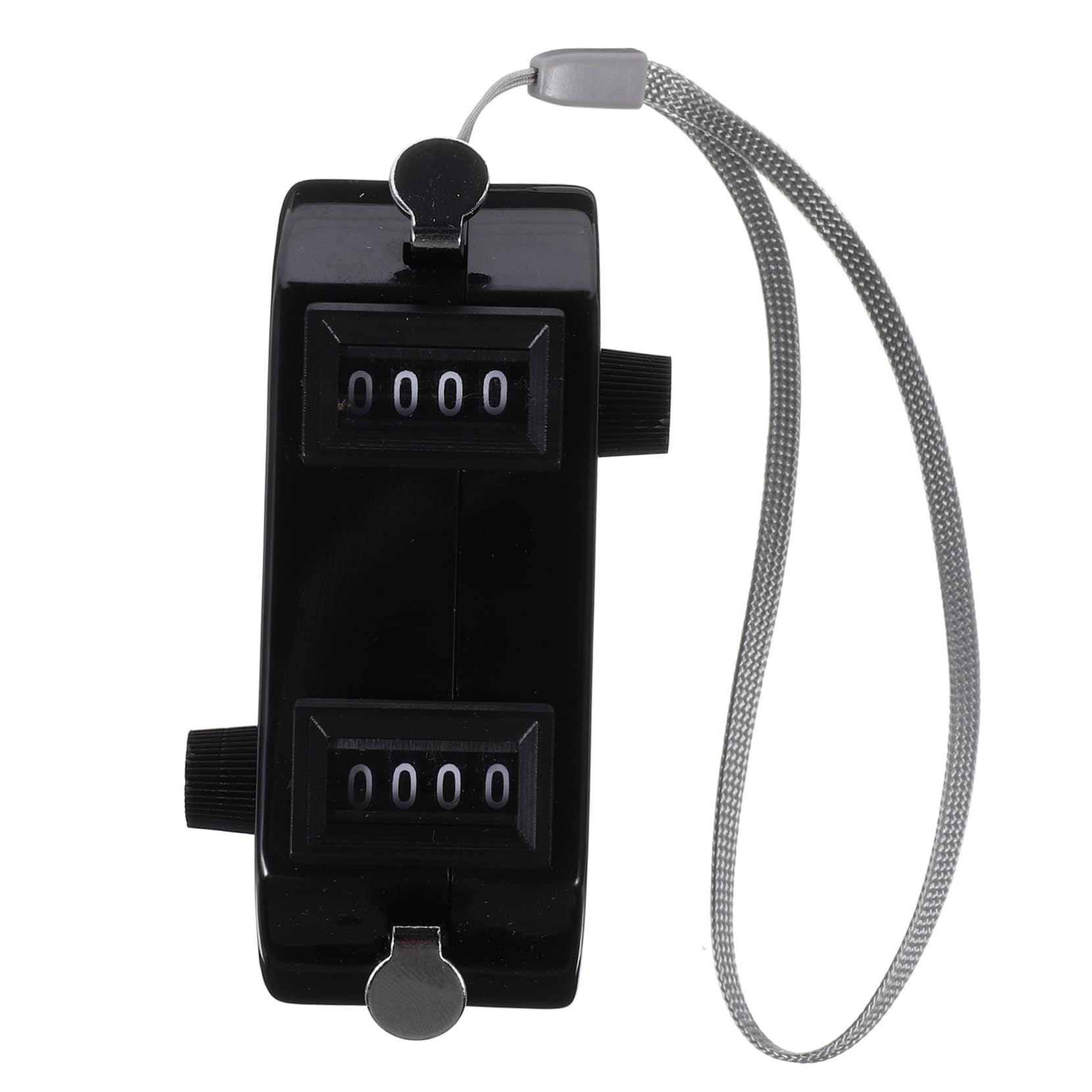 Contador de mano doble con dos funciones de conteo, clicker mecánico portátil para béisbol, golf y eventos deportivos, compacto, duradero, números legibles, negro