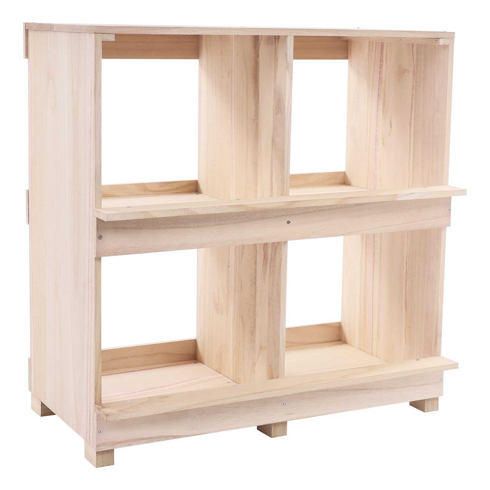 Jaula nido para gallinas, 4 compartimentos, madera, 64,5 x 36 x 66 cm, nido para pollos, codornices, patos, palomas