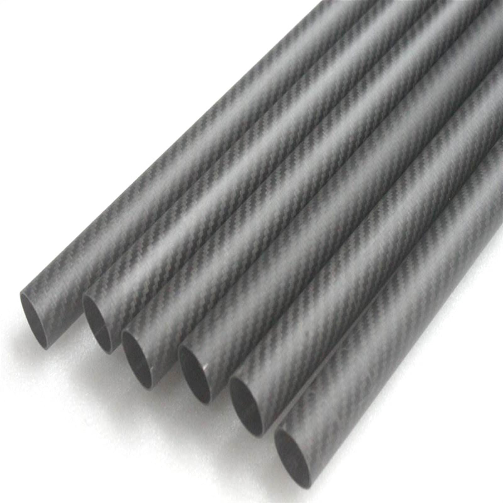 4PCS Twill Matte 3K Carbon Fiber Circular Tube Length 500mm high Hardness OD 8mm 10mm 12mm 16mm 20mm 25mm 30mm Carbon Fiber Square Tube(4 pcs 14x12x500mm)