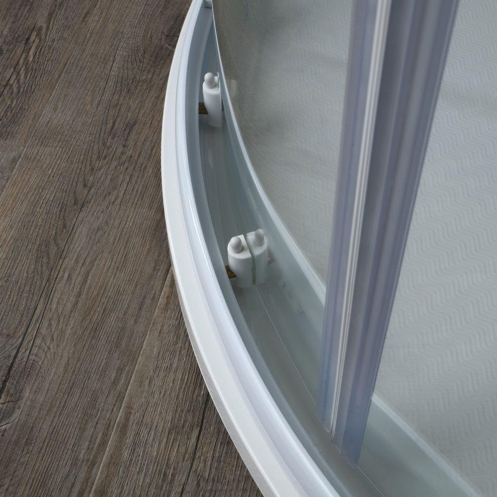 Kiamami Valentina - Cabine de douche d'angle semi-circulaire transparente 90X90 cm | Venere