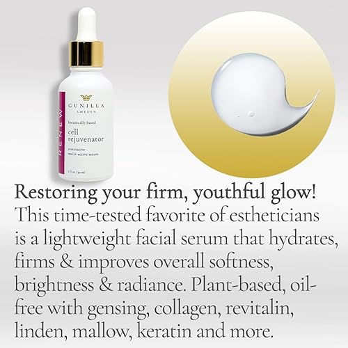 Miniatura 6 de GUNILLA Cell Rejuvenator Activo Serum  Versátil Hidrata Anti-Envejecimiento Plumps Nutre cura  68 de Aloe Colágeno Elastina Revitalina Queratina