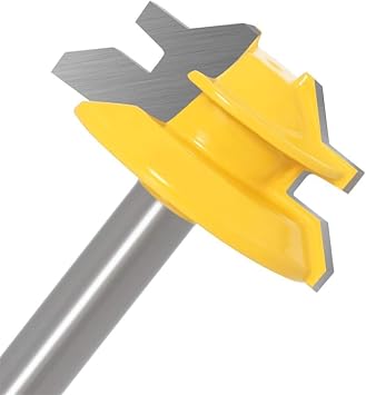 Jinchao-Router bits 1PC Wood Carving 45 Degree Lock Miter Router Bit Tenon Milling Cutter, 8MM Shank Milling Cutter, Woodworking Tools Cutter (Cutting Edge Length : 02)