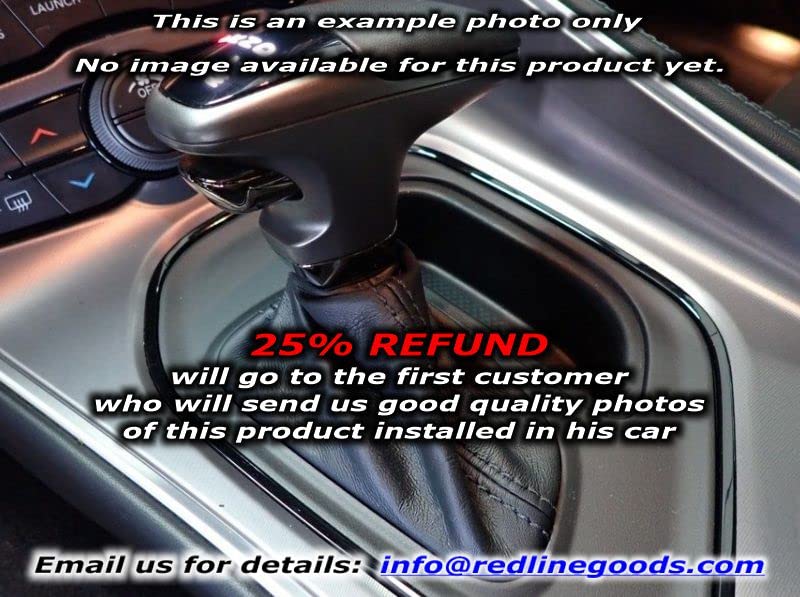 RedlineGoods Shift Boot Compatible with Dodge Charger 2015+. Tailor Made - not Universal. Genuine top-Grade Italian Red Leather with Black Thread