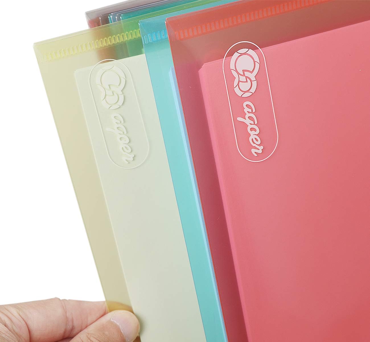 Poly Envelopes 24 Pack A4 Letter Size Colorful Document File Envelopes Folder with Label Pocket, Plastic Filing Envelopes Organizers for School Home Office Work, Hook & Loop Closure, Assorted Color : Office Products