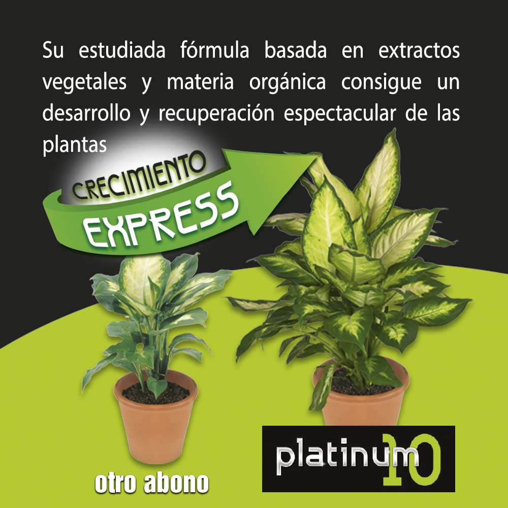 Flower - Fertilizante Líquido Platinum 10-1L | Bionutriente NPK 10-7-9 | Mejora Crecimiento y Desarrollo | Nutrición para Todo Tipo de Plantas | Crecimiento Express