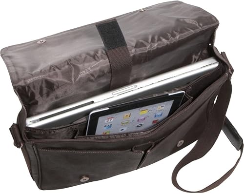 Miniatura 2 de Kenneth Cole Reaction - Bolsa de mensajero de cuero para computador portátil/tableta RFID, con cierre de lengüeta y mosquetón, Manhattan, Colombia.,