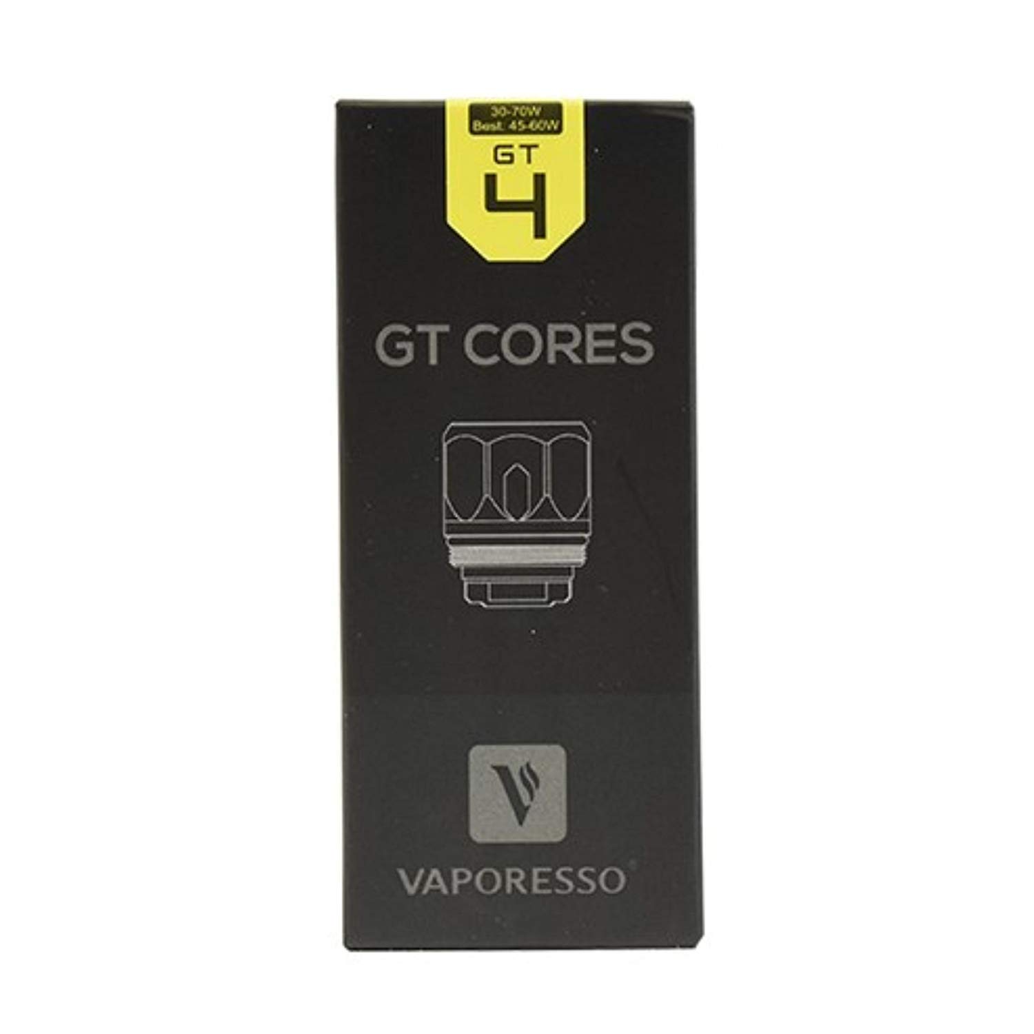VAPORESSO GT CORE COILS FOR NRG TANK | GT2 | GT4 | GT6 | GT8 | GT CCELL - 3 Packs (no nicotine) (GT4-0.15Ω - 30w to 70w)