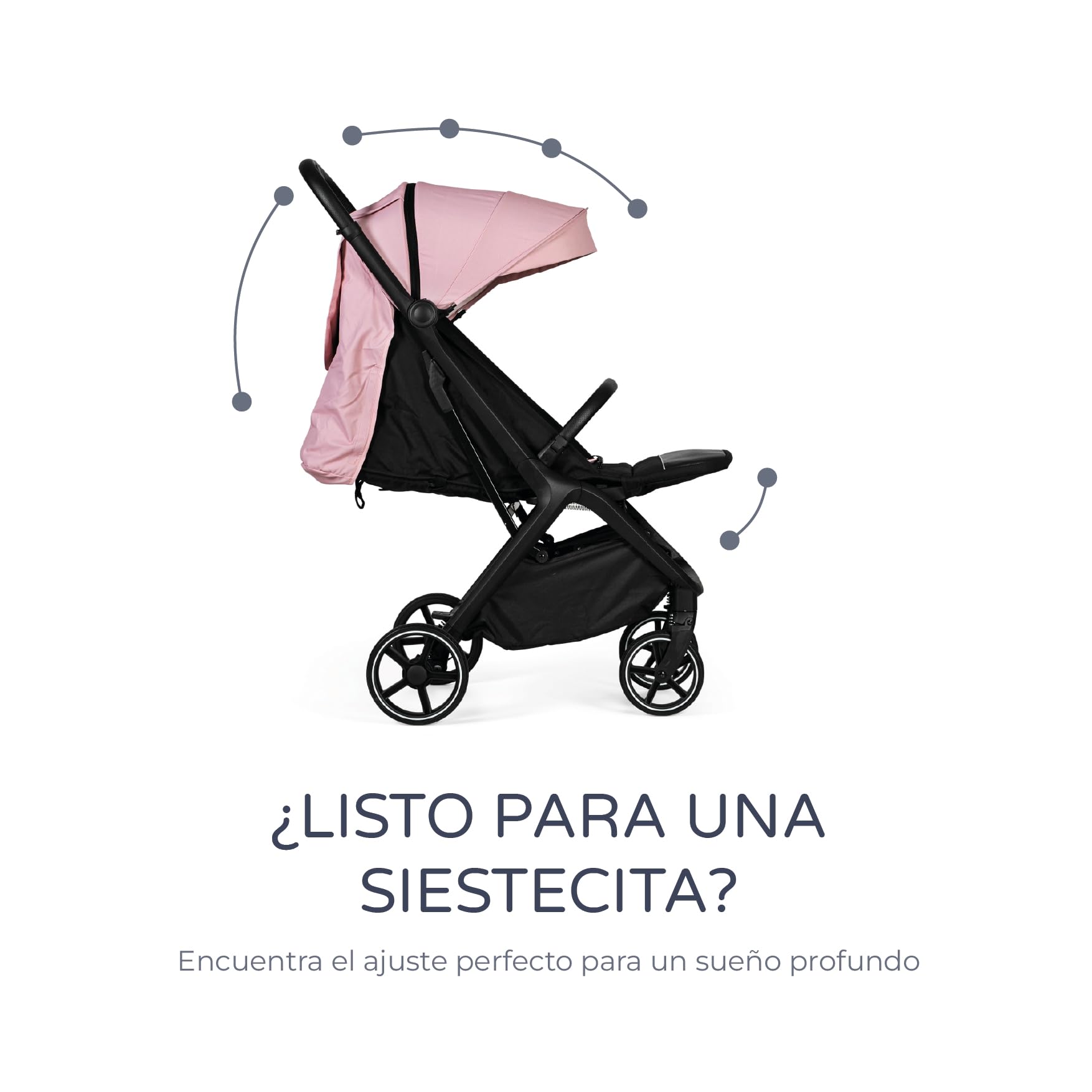 MS BabyWorld – iWalk Autofolding – Silla de paseo ligera 0-48 meses (22 kg) | Plegado automático | Amortiguadores | Capota XXL | Ruedas grandes | Reclinación total