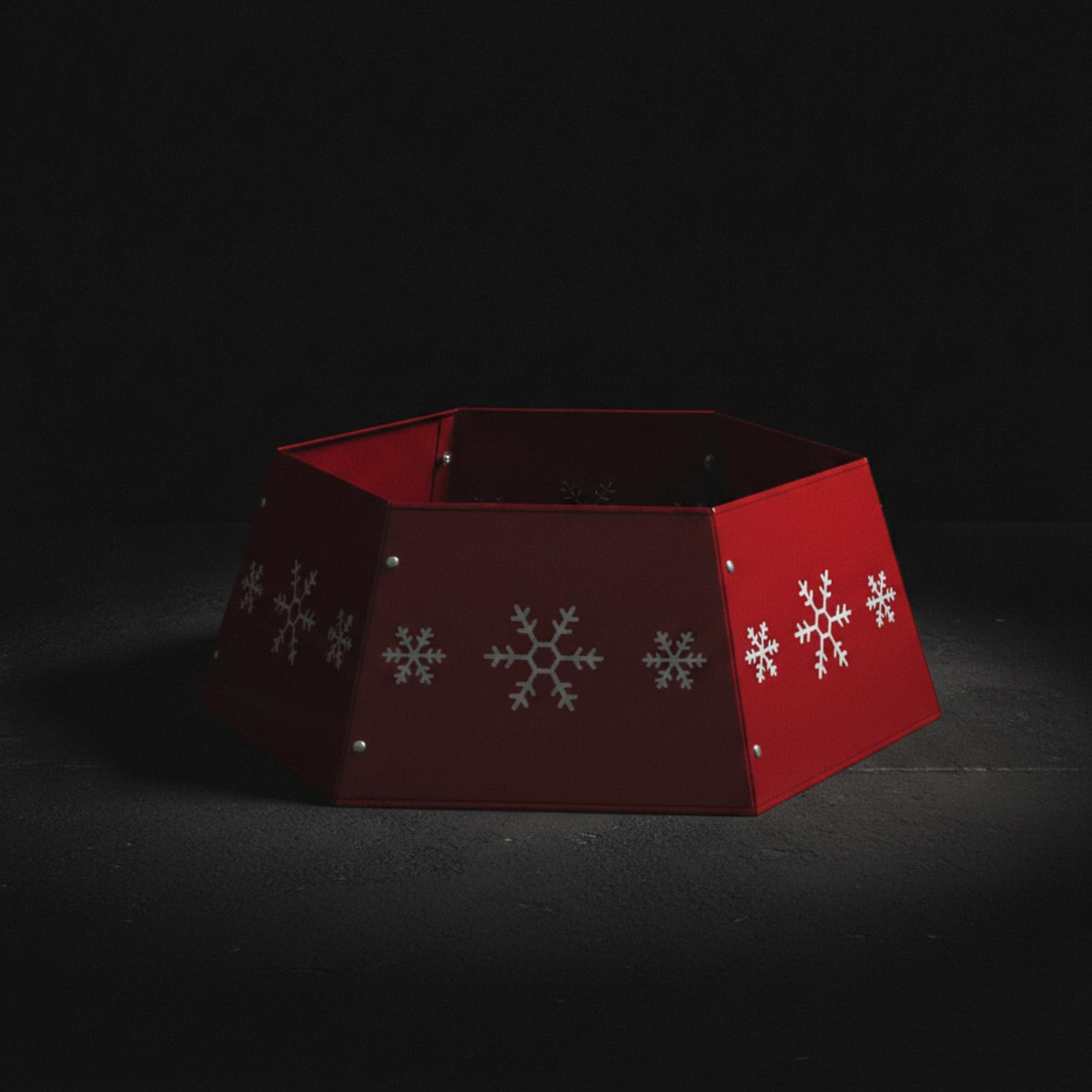 Milageto Gonna per Albero di Natale | Struttura Esagonale a Pannelli, Copertura Base Albero di Natale con cristallo ghiaccio, per Soggiorno, Casa