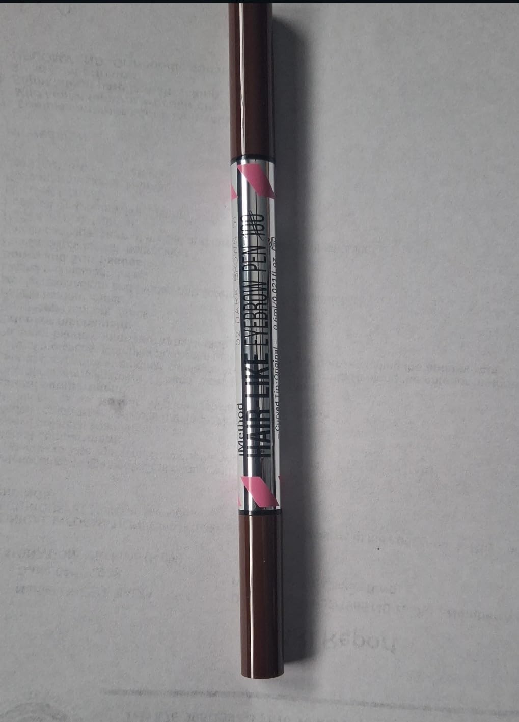 iMethod Curved Eyebrow Pen - 2-in-1 Dual-Ended Eyebrow Pencil with Curved Tip and Precise Brush-Tip, Microblading Pen for Natural Hair-Like Brows, Long Lasting, Black Brown