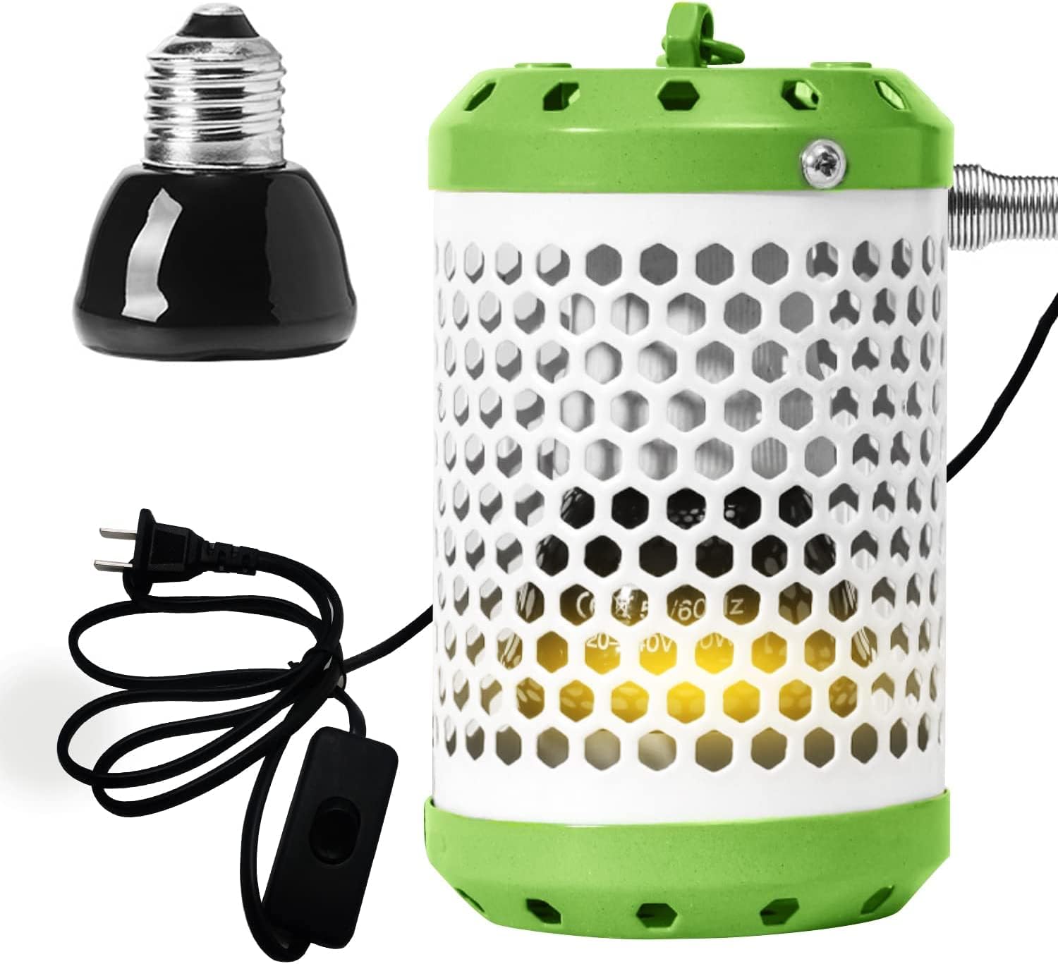 Reptile AntiScald Lamp Covers Heater Guard with 100 Watt Infrared