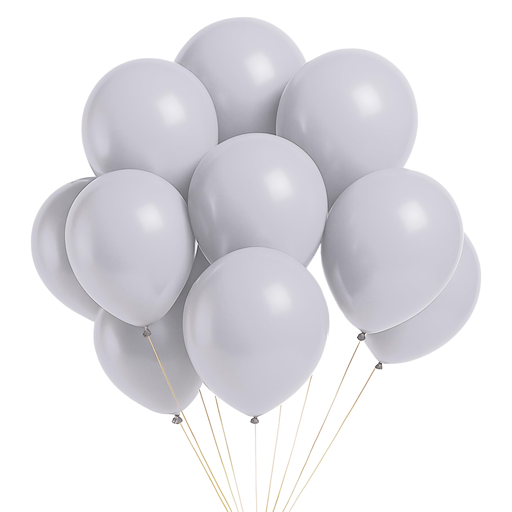 Trimming Shop 10 Inch Macaron Latex Balloons, Soft Pastel Grey Party Balloons for Birthday Decorations, Wedding, Baby Shower, Balloon Arch, Garland, Helium or Air Fill, 500pcs โ image 1