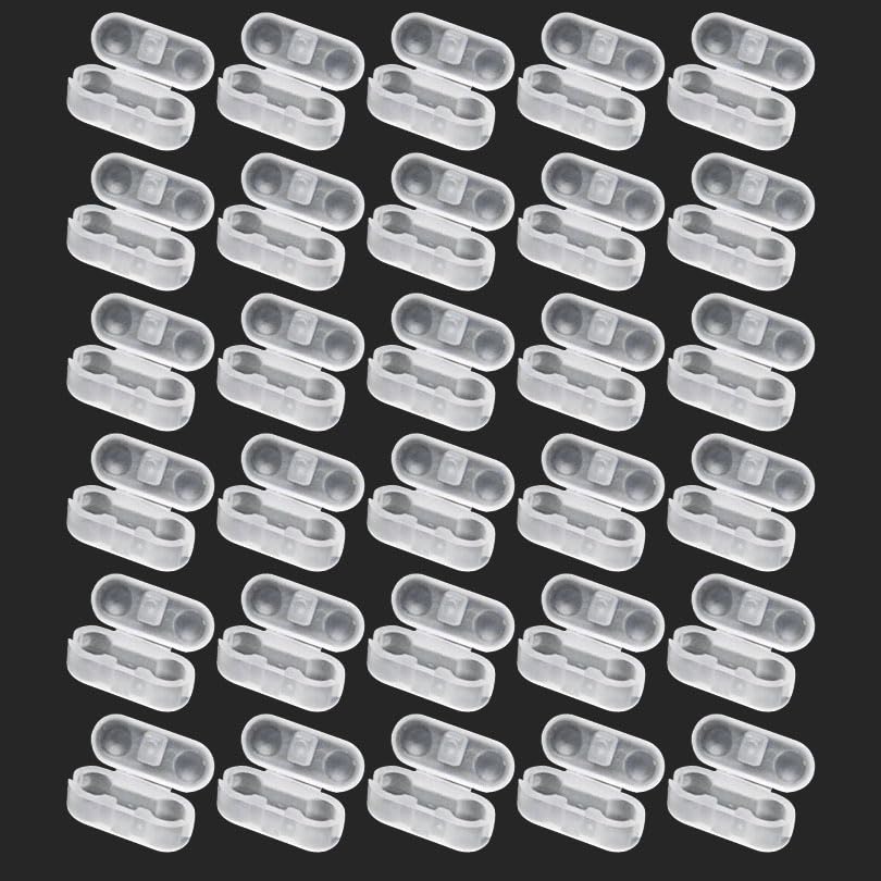 30 piezas de conector de cadena de cuentas transparente, conector de cable ciego transparente, persianas de plástico transparente, conectores de