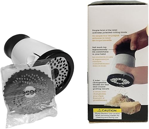 Miniatura 6 de Rallador de queso, molinillo giratorio de queso, herramientas de mano, cortador de queso resistente para comidas de mesa, reposabrazos, rallador de