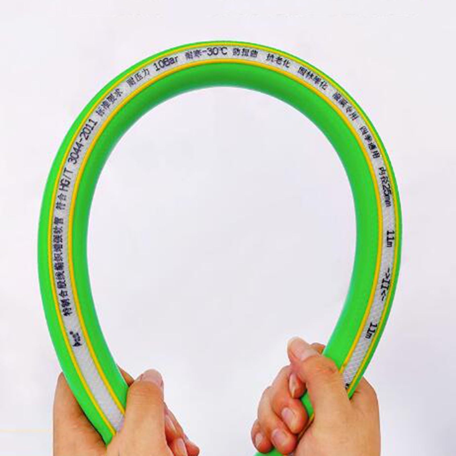 Manguera de riego， Manguera de jardín reforzada de 1/2 "y 16mm, tubería de PVC de construcción de 3 capas, césped for riego de jardinería, tubería de riego de plástico Flexible sin torceduras(5m)