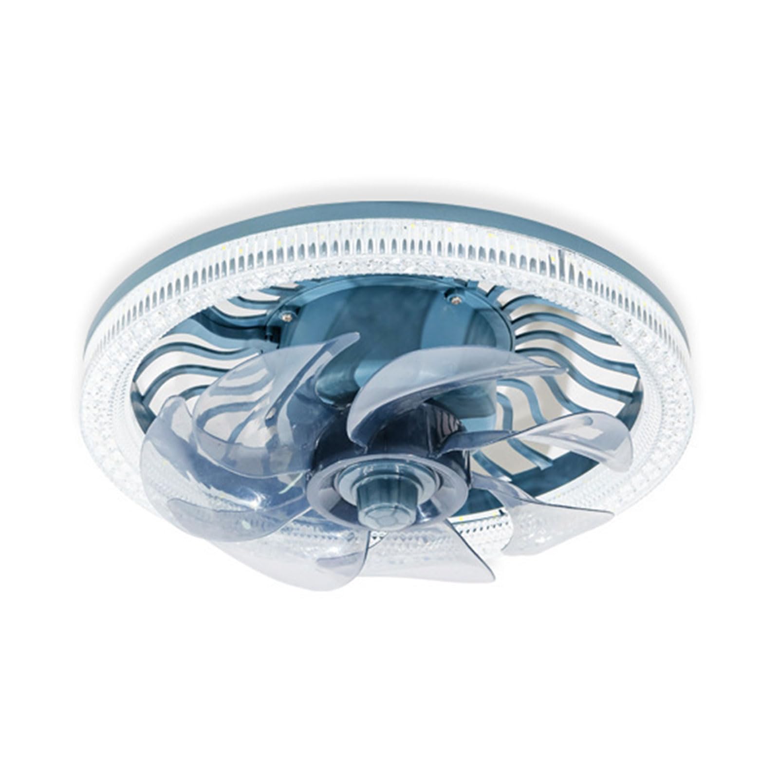 Buxuaaaa E27 Ceiling Fan with Light and Remote Ceiling Fan Flushing Mount LED Light Modern with Adjustable Brightness