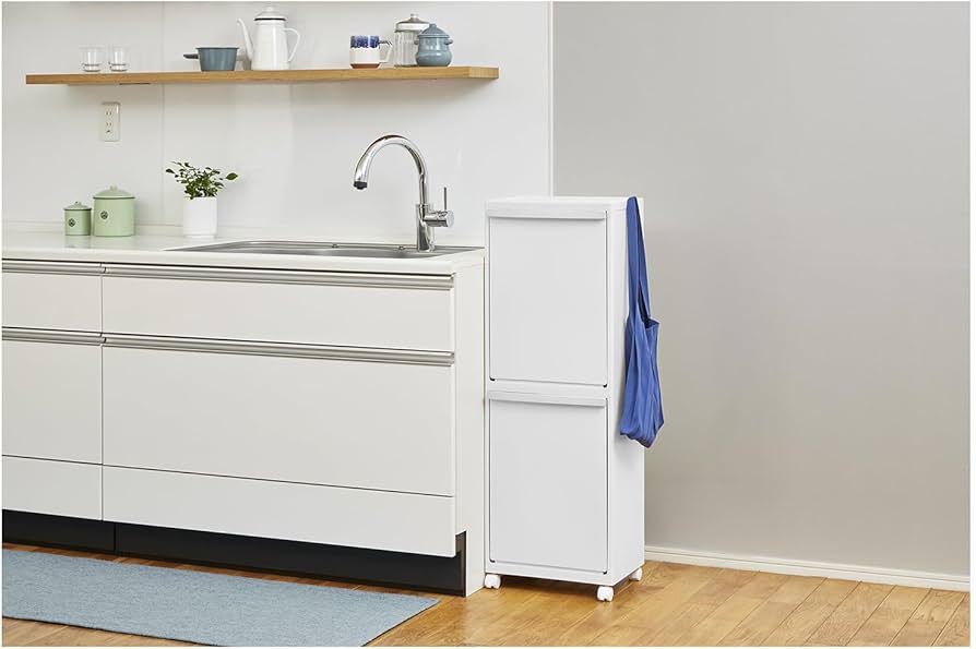 Amazon｜多段分別ごみ箱 ホワイトラッシュ ポリプロピレン 幅35×奥行27