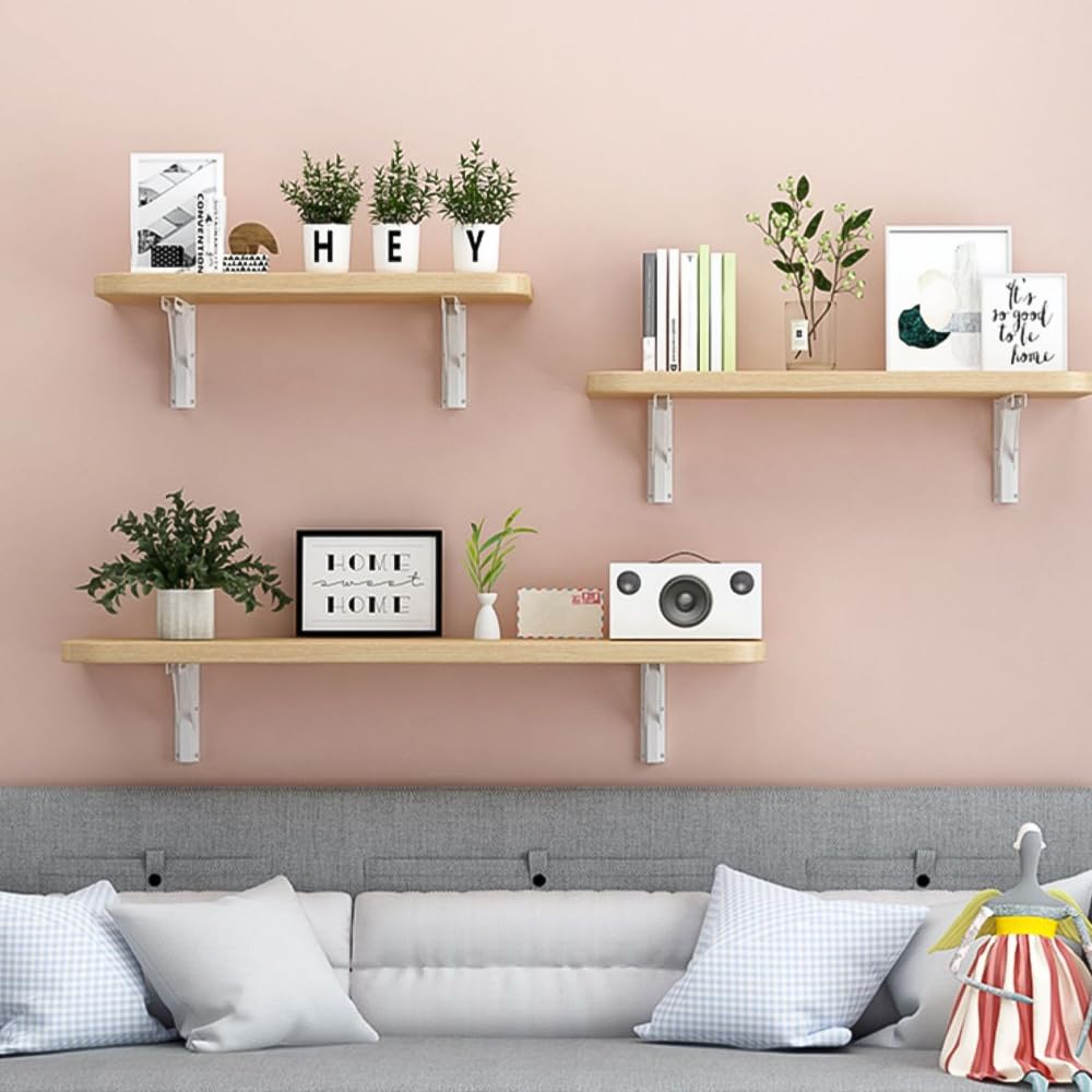 WODFARR Klapptisch zur Wandmontage aus Holz, Küchentisch, Wandklapptisch, Schwebetisch, Computertisch-A, 60 * 30 * 1,6 cm - Nussbaum