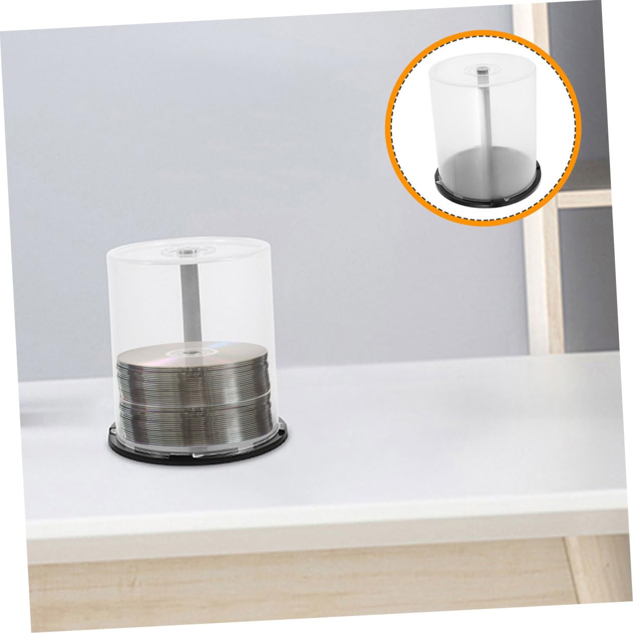 STOBAZA Bacs de Rangement pour CD Dvd Design Minimaliste avec Capacité de 100 Disques Lot de 3 en Pp et Fonction Extraction Facile, pour Maison et Déplacement