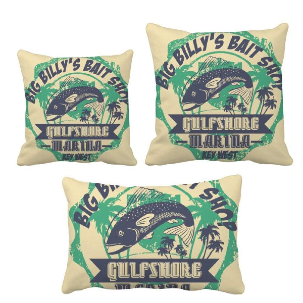 Housse de coussin tropicale poisson coco canapé taie décoration maison