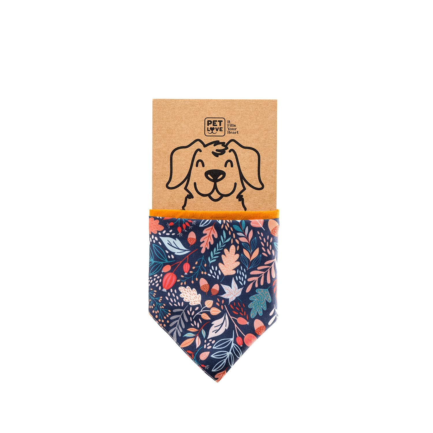 Pet Love Dog Bandanas | Apparel Bandana Scarf for Dogs & Puppies | Cute & Modern | All Breeds | Boy & Girl | Scarf Adjustable Accessories for Small to Large Dog Puppy (Fur and Fern, S/M)