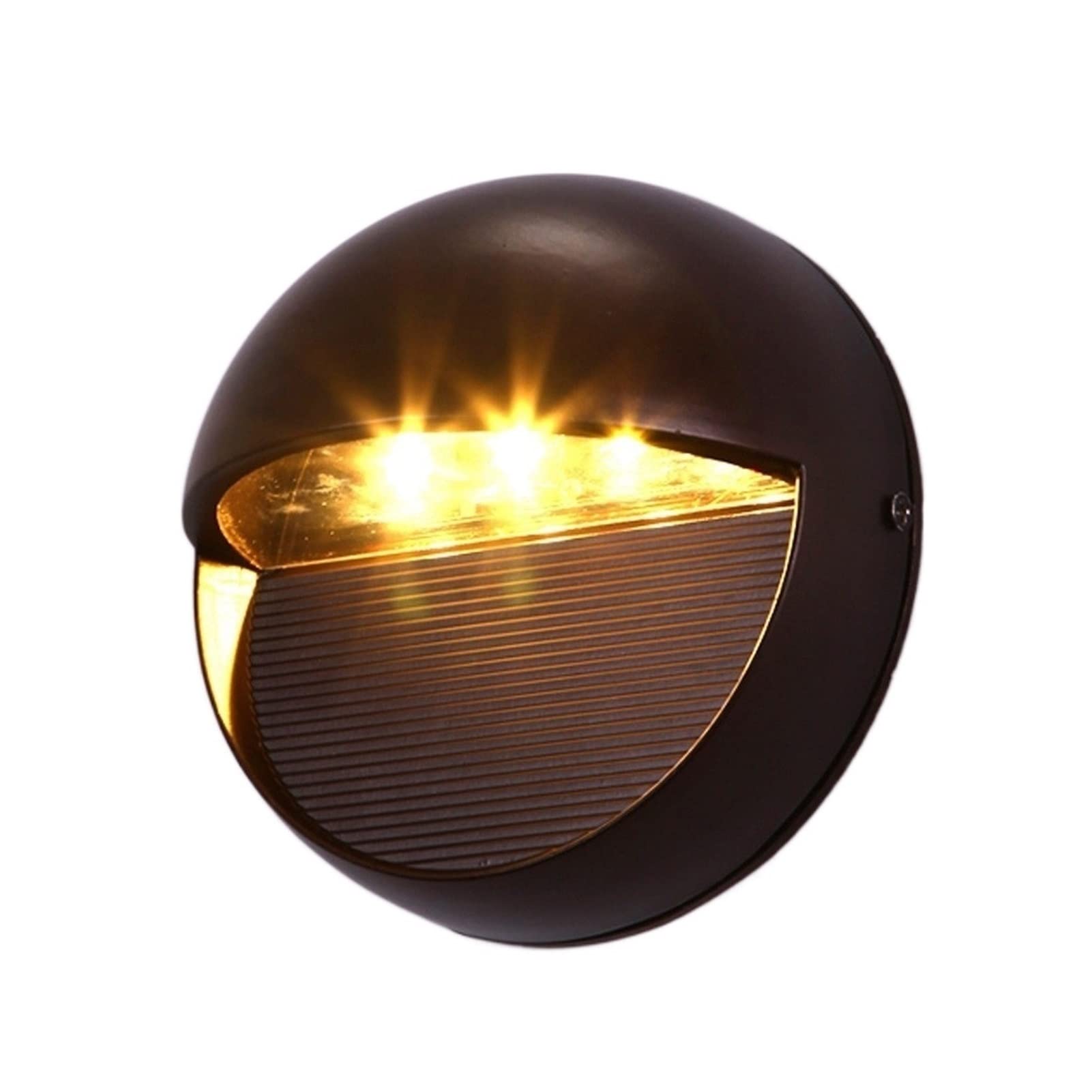 PEHUB Brown Indoor and Outdoor Universal Waterproof Rust LED Wall Lamp Aluminum Alloy High Light Glass Lampshade European Villa Garden Cafe Aisle Living Room Bedside Lamp Light for Bedside (Color : A