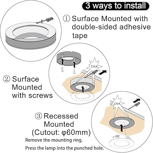 Miniatura 4 de VST Iluminación para debajo del gabinete de 12 V 2 W (12 W en total, equivalente a 60 W) con certificación ETL, interruptor de atenuación