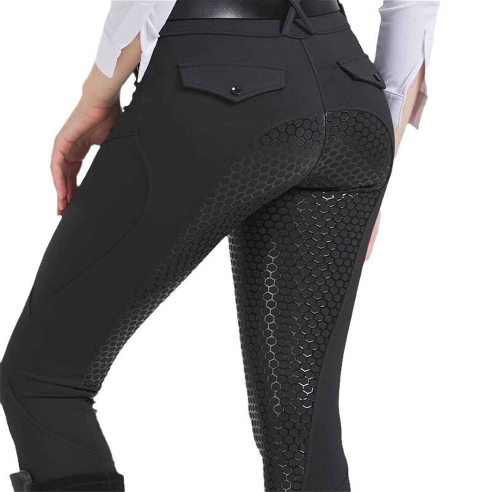 Pantalones Montar a Caballo Mujer Pantalones de equitación for Mujer, Calzones Tiro Completo, Mallas Entrenamiento Ecuestre, Ropa Deportiva for Exteriores(White,XXXL)