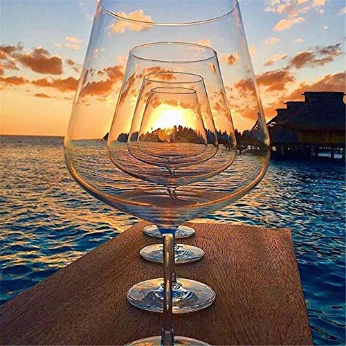 大人用ジグソーパズル4000個|ワイングラスとサンセット| 大人のための教育的な4000ピースのジグソーパズルティーンチャイルドブレインチャレンジデイリーゲーム、パズルおもちゃプレゼントパズル4000ピースウォールデコ