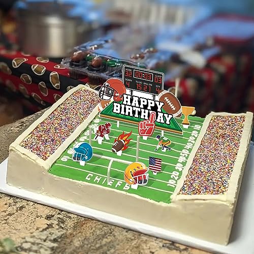 Caoekego DK4579813 73Pcs Super Football Bowl Cake Cupcake Toppers Themed Decorations thumb #5