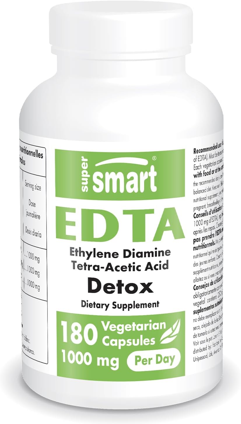 Supersmart EDTA 1000mg per Day Calcium Disodium EDTA