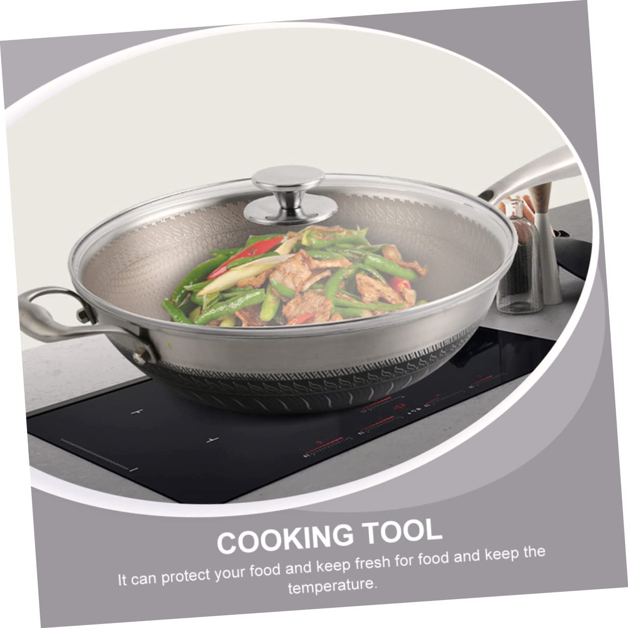 1pezzi Coperchio Verticale Multifunzionale Temperato Per Pentole Protezione Anti-spruzzi e Anti-scottature Utensile Da Cucina e Conservare Di Alta Qualità