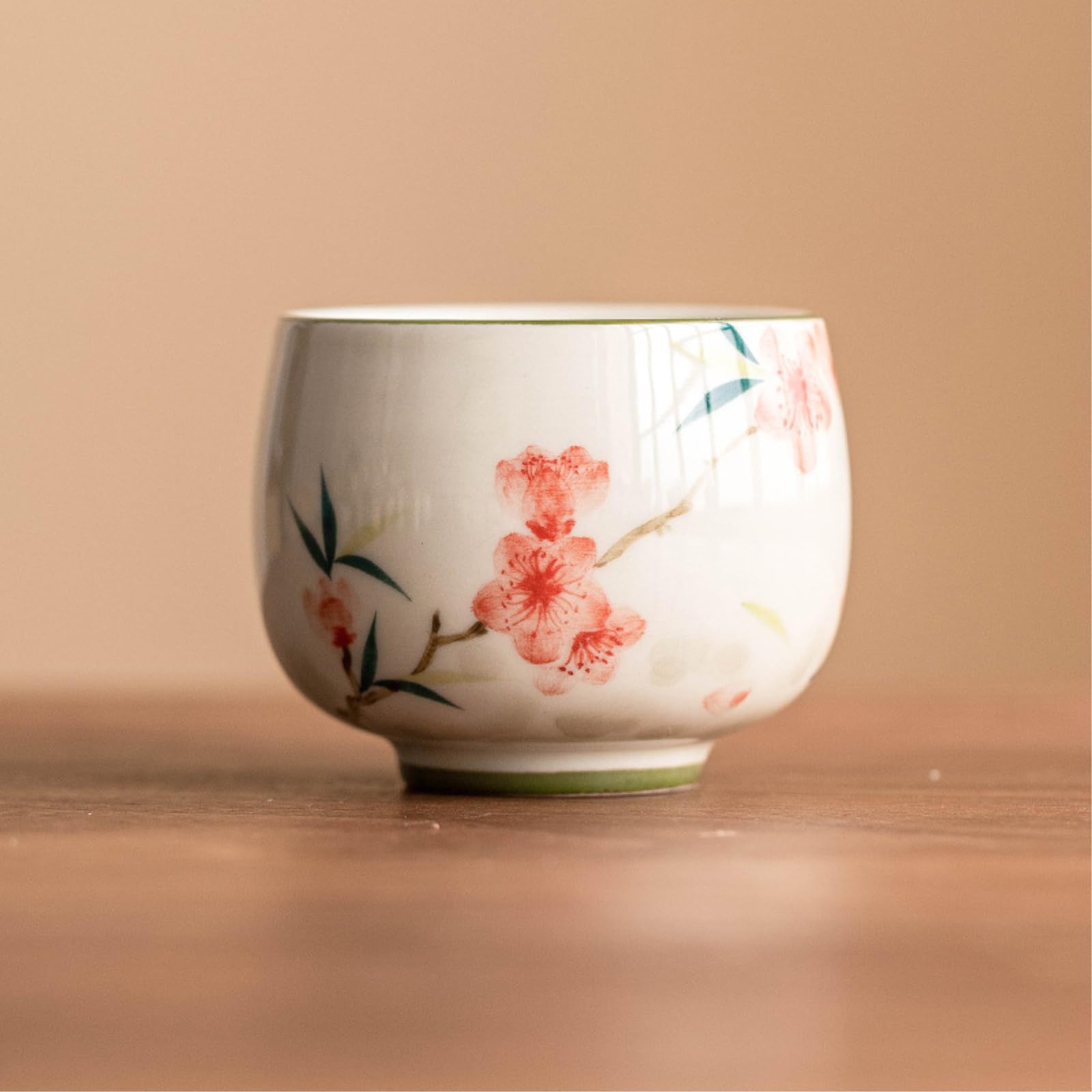 70 ml - 100 ml brzoskwinia ręcznie malowany ceramiczny kubek do herbaty zestaw biurowy Lohan Master Cup [pudełko] -70 ml - 100 ml