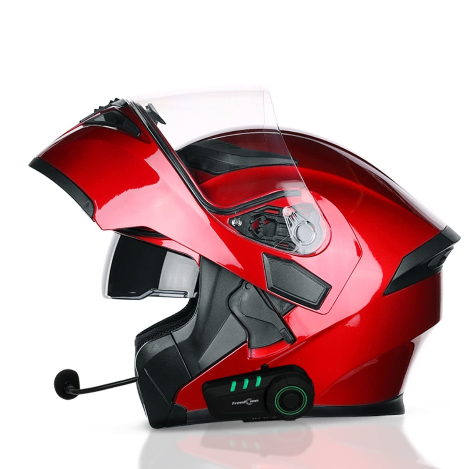 Buy Bluetooth Motorcycle Helmet DOT Approved Full Face Flip Up Dual