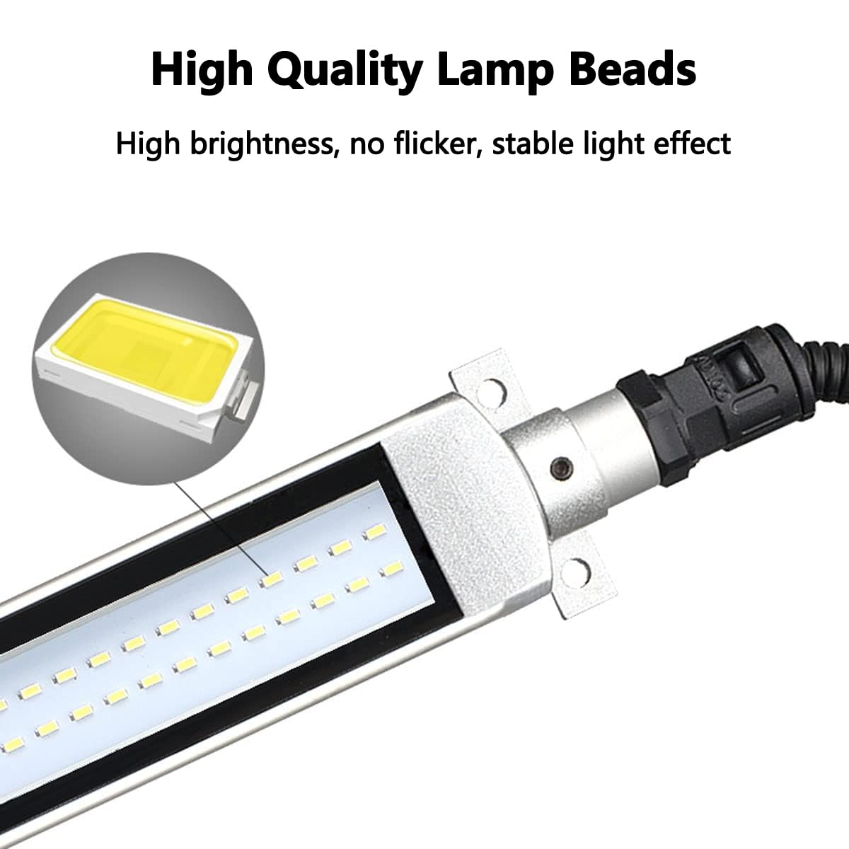 Lampa Warsztatowa Led Lampa świetlówkowa, Lampa Przeciwwybuchowa Ip68/oświetlenie Wewnętrzne Maszyny Cnc, Oświetlenie Przemysłowe Lampa Robocza Do Obrabiarek I Tokarek(Size:110~220V,Color:16W)