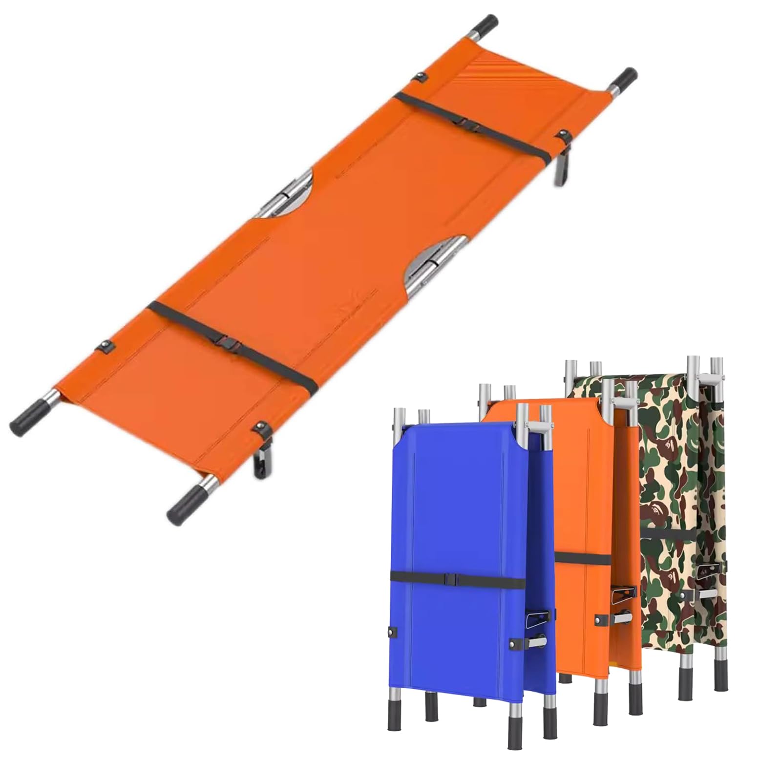 YNIYUJKL Stretcher Medical Transport, Emergency Portable Stretcher, Medical Emergency Folding Stretcher, Multifunctional Stretcher, Folding Stretcher And Transfer Nursing,Orange-A