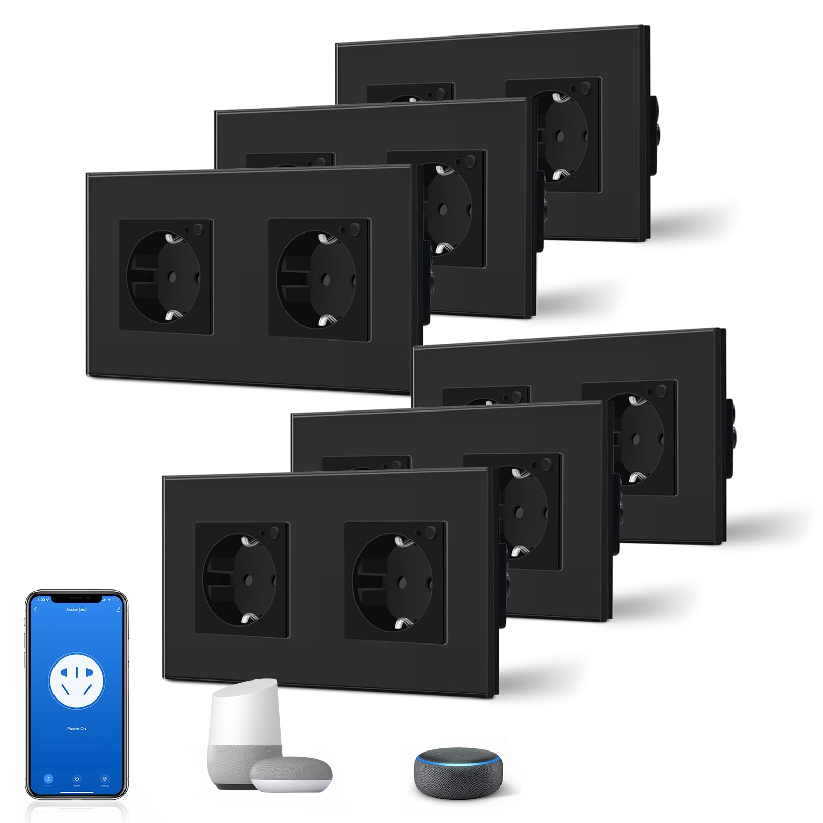 BSEED Enchufe Inteligente con 20W USB y Tipo C,Mate Enchufe Pared Wifi con Medidor Consumo,Control Remoto por APP & Voz,Requiere Cable Neutro,1 Enchufe,Blanco 86mm — view 126