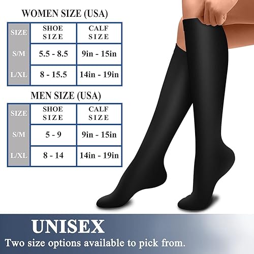 Miniatura 7 de FEYHAY Calcetines de compresión de cobre (3 pares) de 15-20 mmHg de circulación es la mejor atlética y diaria para hombres y mujeres, correr,