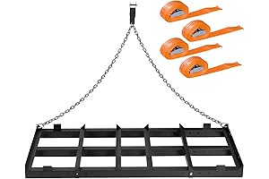 4 FT Driveway Drag Harrow | Power Rake for Gravel Driveways