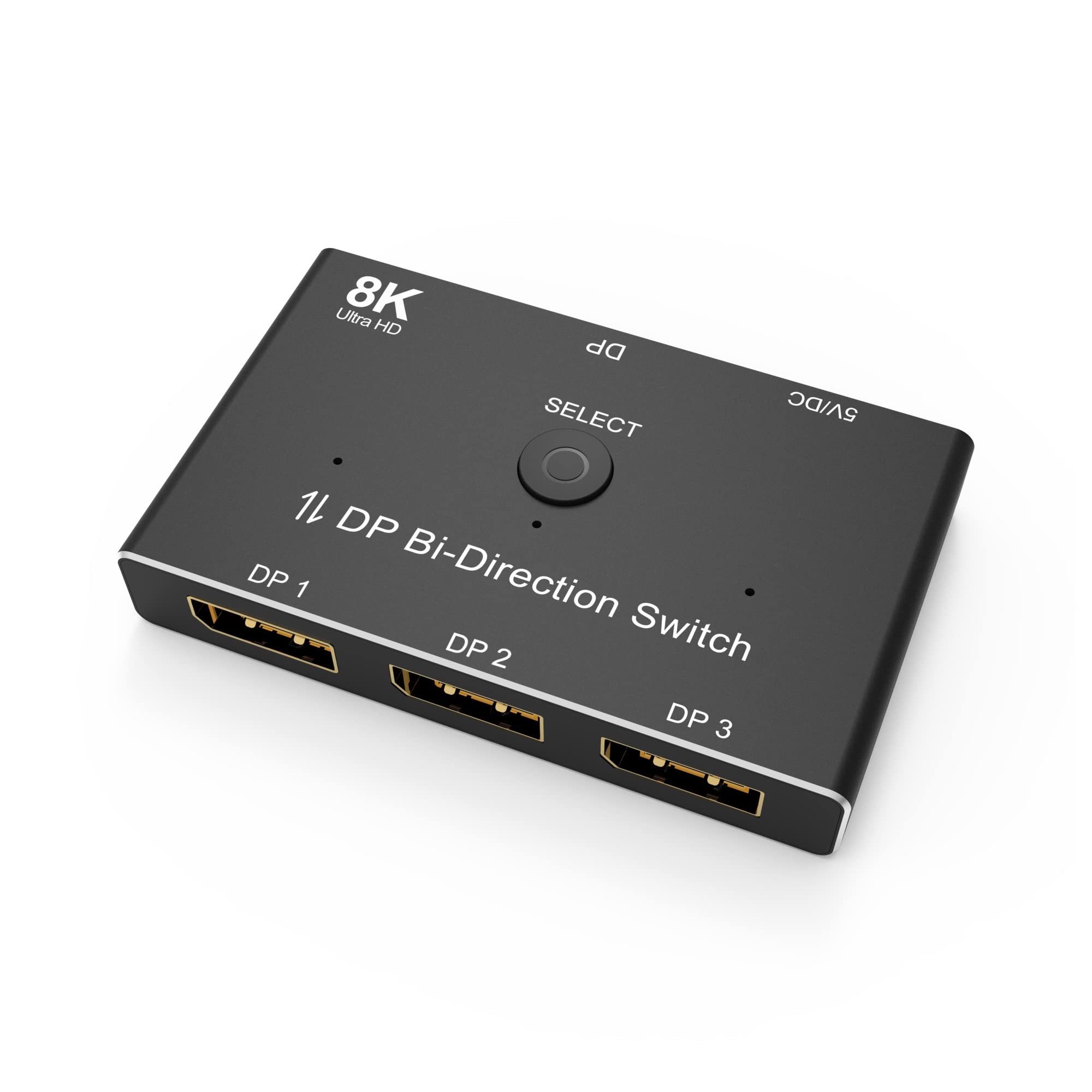 Switch 3 Port DP 1.4 Switcher Box Bi-Direction 1X3 lub 3x1 32,4 gb/s 8K @ 60Hz 4K @ 144Hz HDR dla Display Port monitor do komputera do laptopa, telewizora, projektora