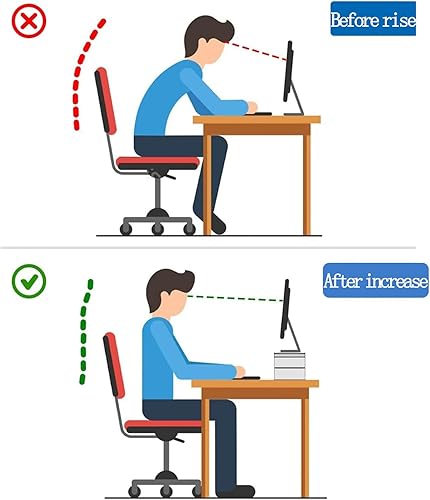 Miniatura 4 de Soporte para monitor y organizador de escritorio de acrílico transparente de 2 niveles, elevador de oficina en casa de 16 x 9.4 x 5.5 pulgadas de