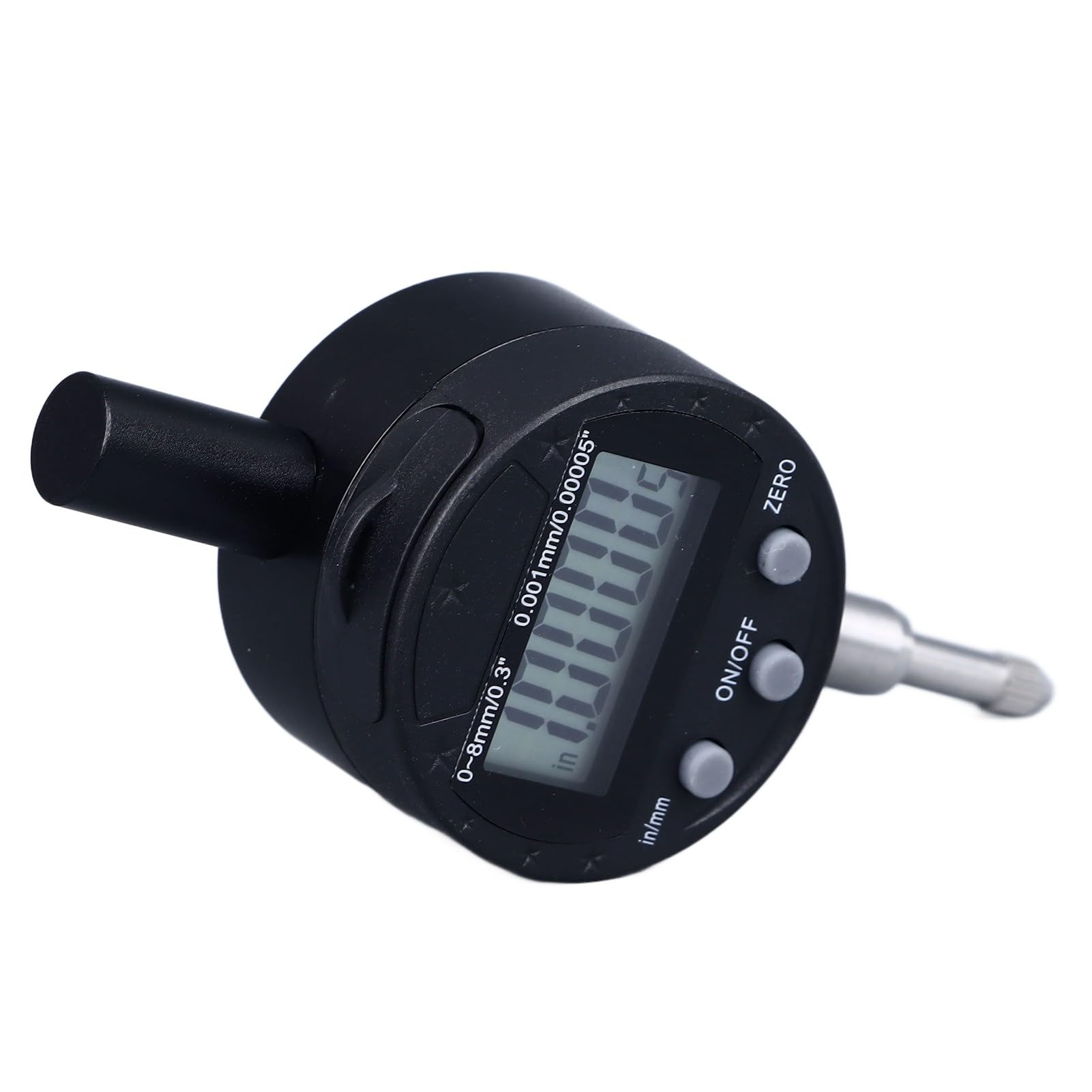 Comparador Pantalla digital Calibre Alta precisión 0,00005 pulgadas Resolución 0,001 mm Rango de 0 a 8 mm para uso industrial en laboratorio Material de aleación de aluminio