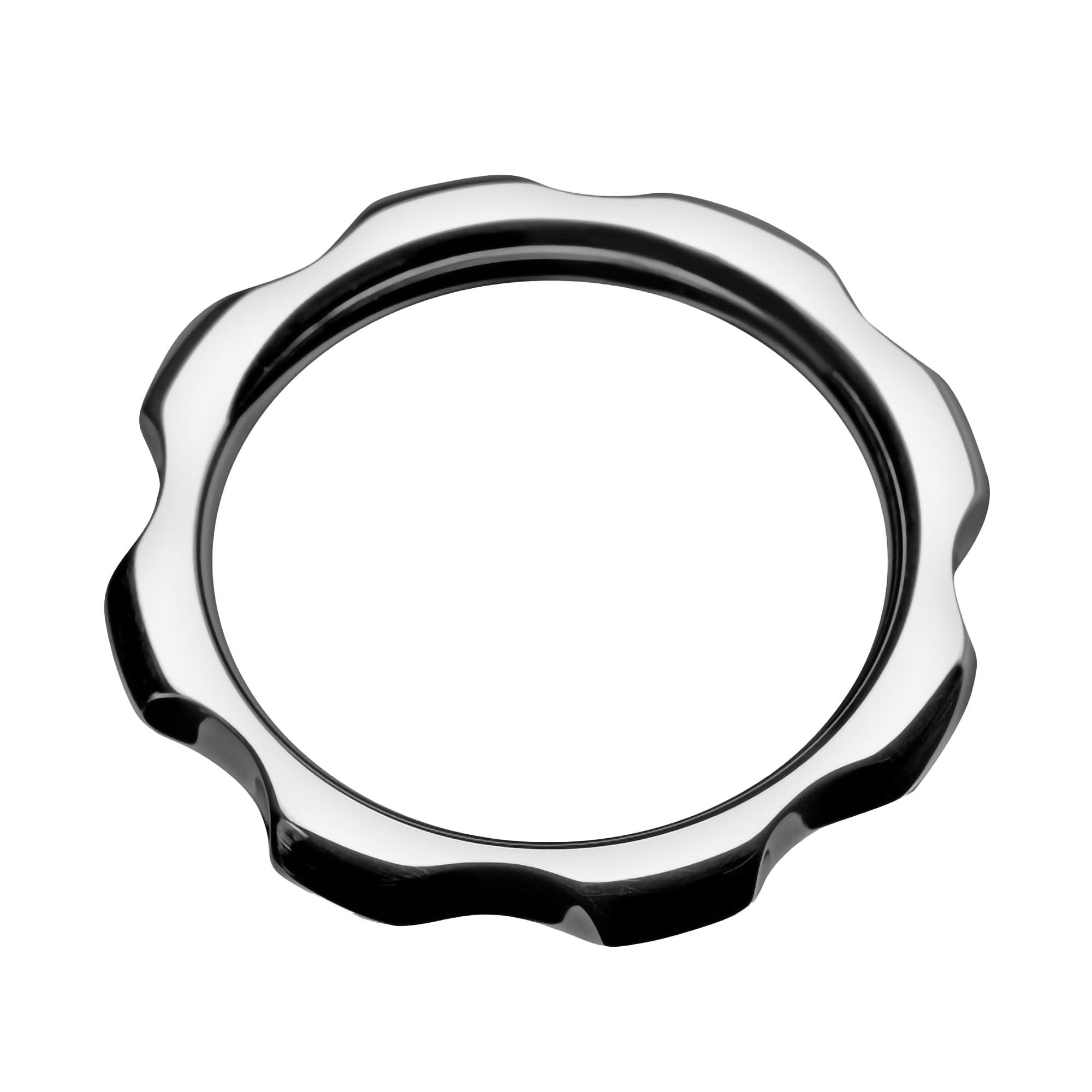 Anello fallico in acciaio inossidabile Gear Head Dimensione 55 mm