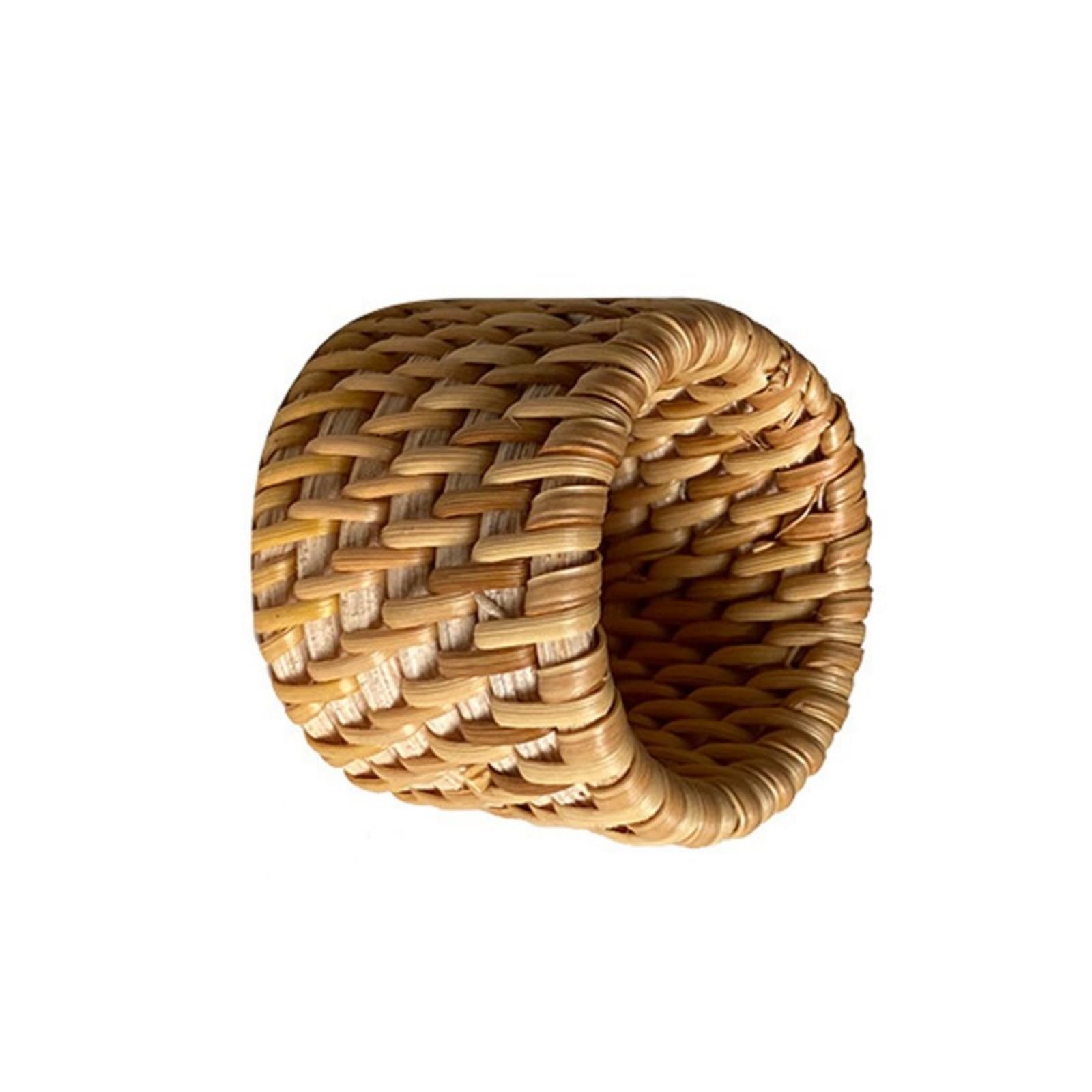 NVOQILIN Napkin Holder for Elegant Table Decoration and Event Woven Rattan Napkin Rings Dinner Table Accessories for Party Family Gathering Decoration