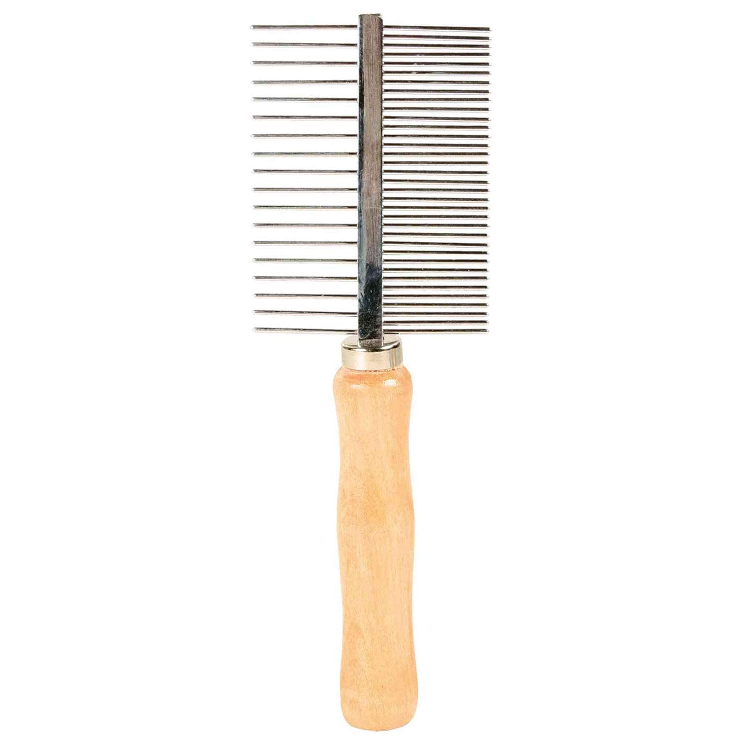 Trixie Double Sided Comb for Dogs and Cats - Professional Pet Grooming Tool for Detangling and Shedding Control - Medium and Wide Teeth with Wooden Handle, 17 cm (B09MFXSDBS) Amazon Price History, Amazon Price Tracker