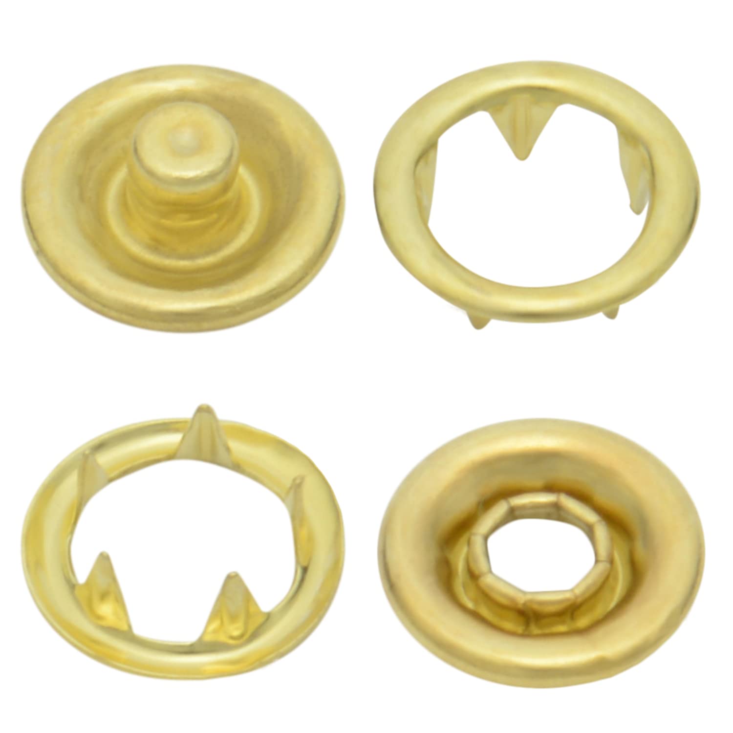Bouton Pression Plastique 50 Boutons-Pression En Laiton Antique - 12.5mm Bronze - Pour Bagages, Vêtements Et Accessoires Tissu Pression Metal Couture