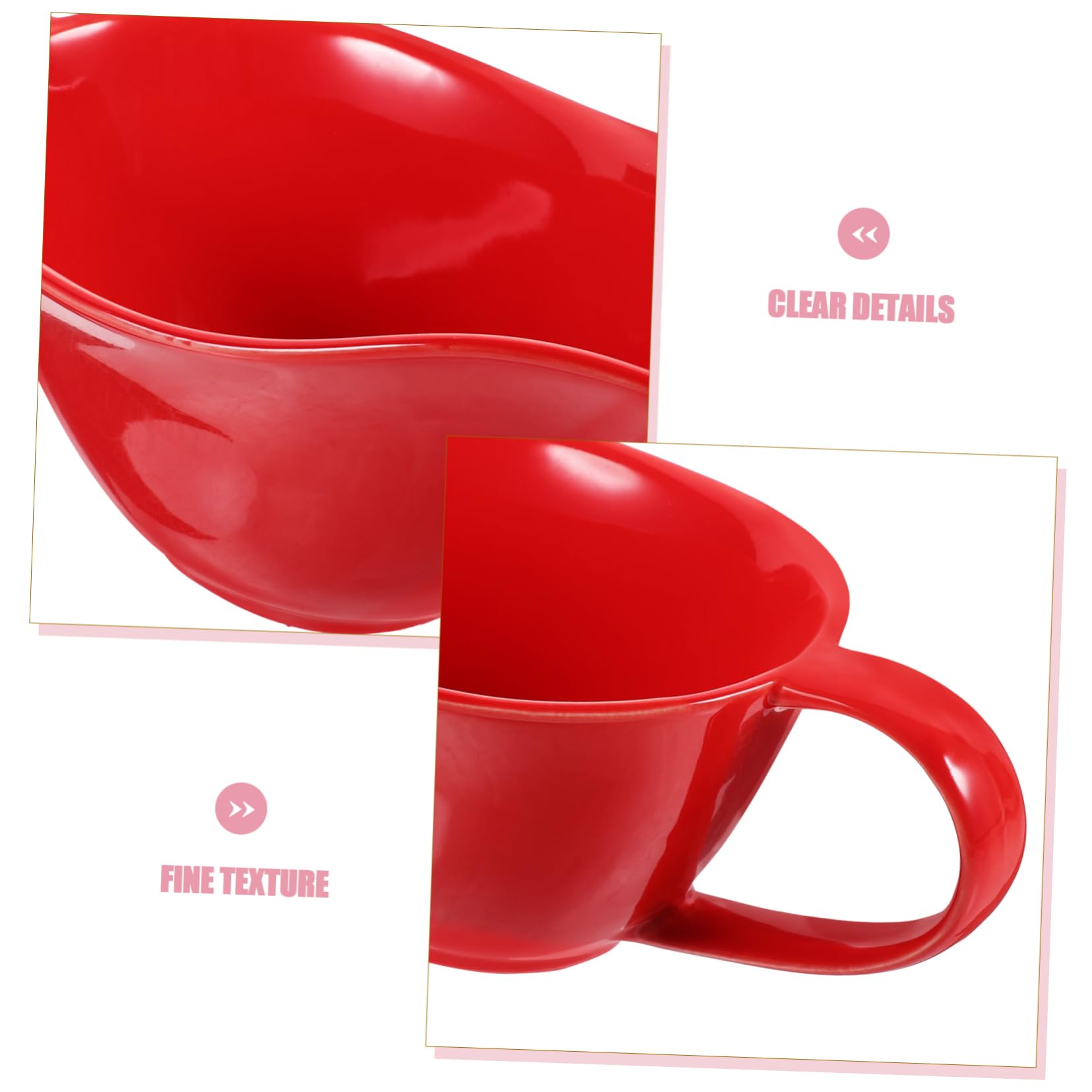 VOSAREA Gravy Boat Milk Jug Elegant Ceramic Sauce Pitcher for Honey Salad Dressings Lightweight for Home Dining and Entertaining