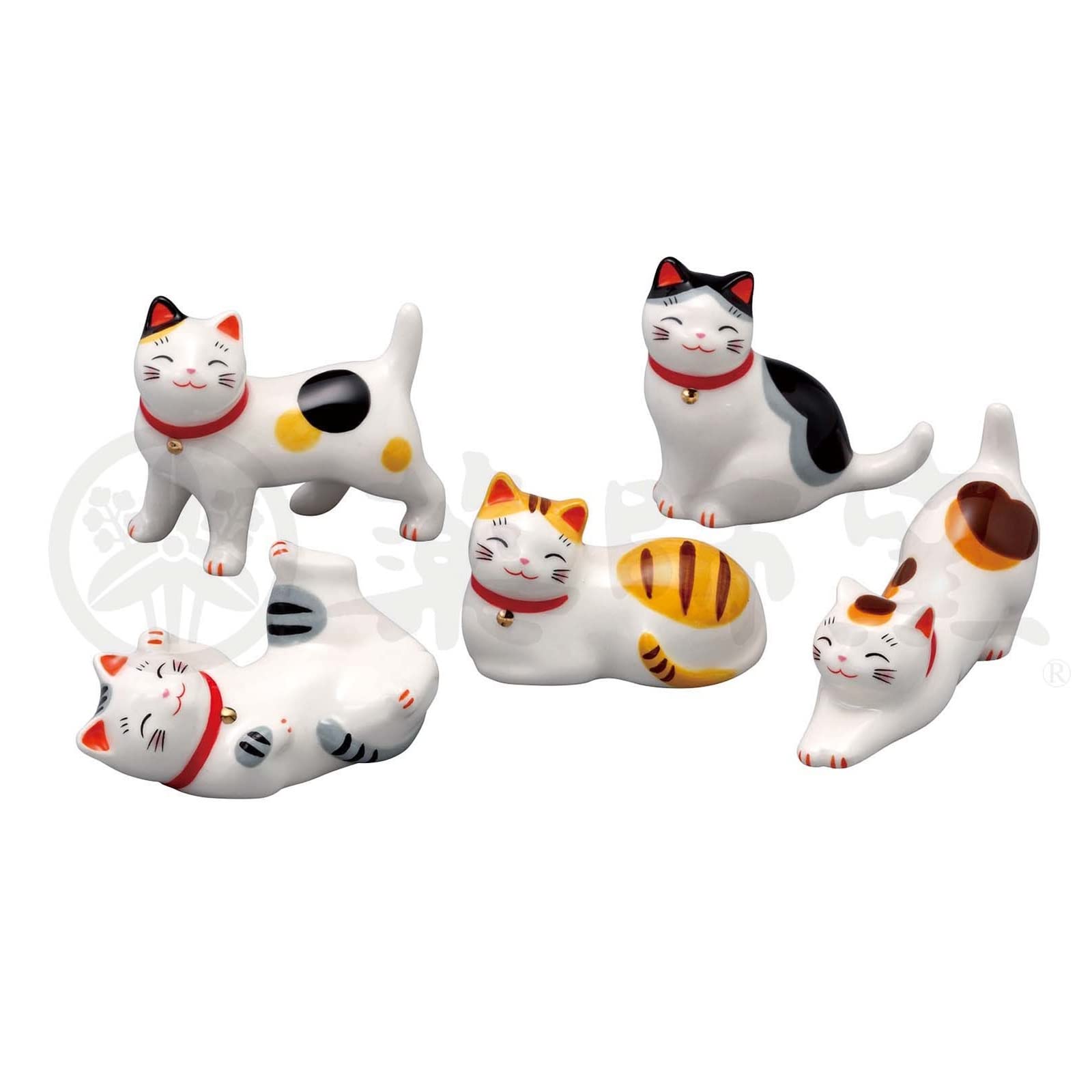 Amazon.co.jp: 薬師窯 なごみ 猫 箸置き セツト : Home & Kitchen
